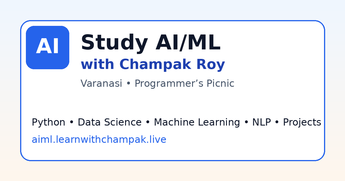 Dataset Cleaning to Linear Regression — Champ | Champak Roy AI/ML